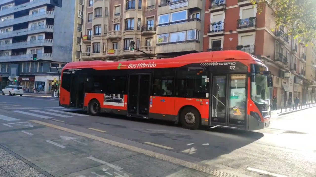 Zaragoza Tranvía y autobuses Diciembre 2023