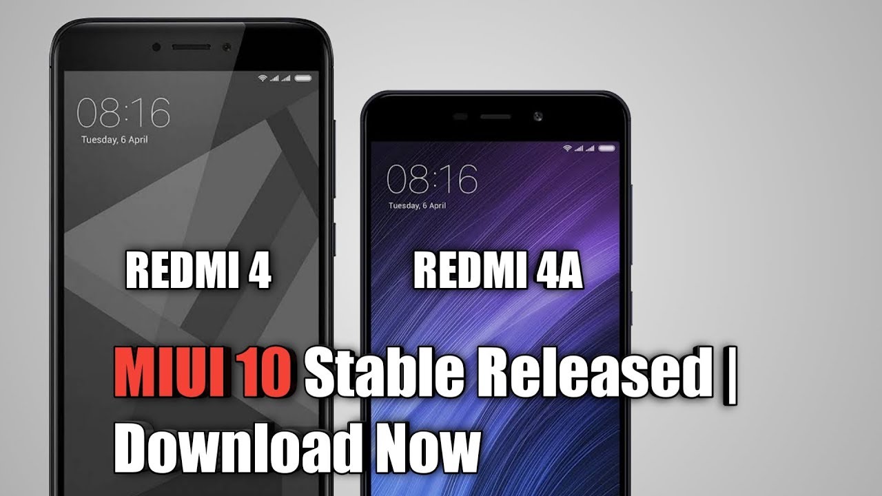 Redmi 4/4A MIUI 10 Stable Released | Download Now