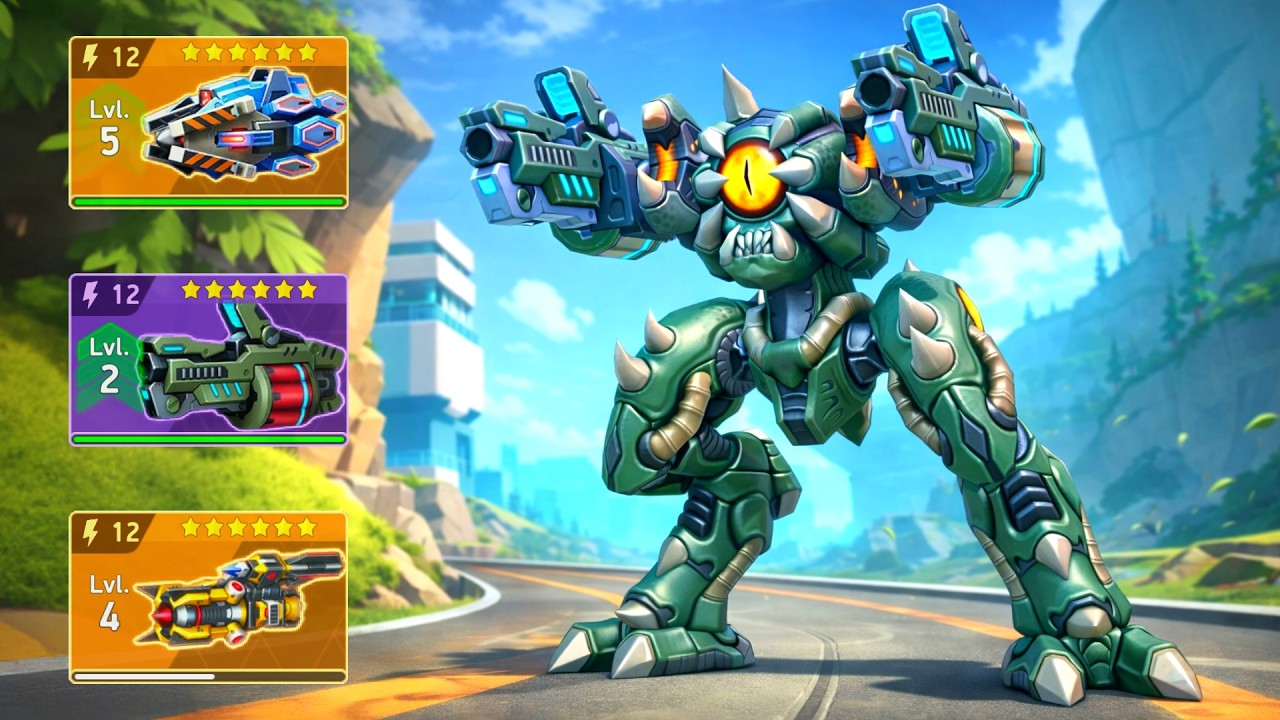 Redeemer with Cryo Launcher 12, Gemini 12, Savant 12 - Mech Arena - 10K ACoins Giveaway