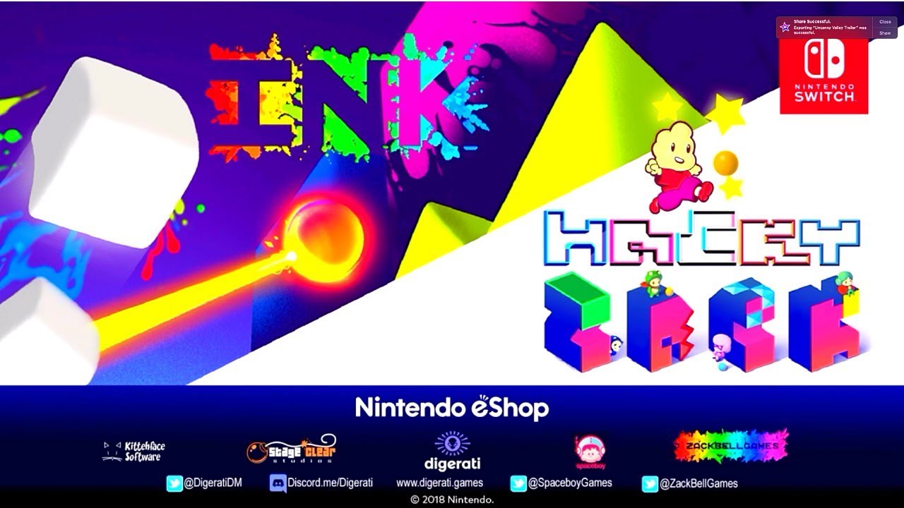 Digerati Indi Bundle INK & Hacky Zack Trailer || Nintendo Switch