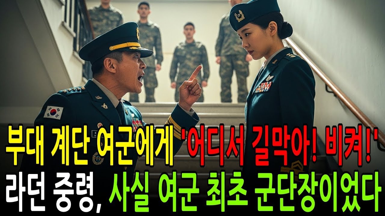 대 계단 복도에서 여군에게  어디서 길막아! 비켜!  라던 중령, 사실은 여군 최초 군단장이었다