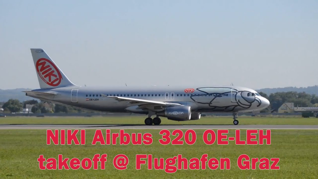 NIKI A320 takeoff @ Flughafen Graz | OE-LEH