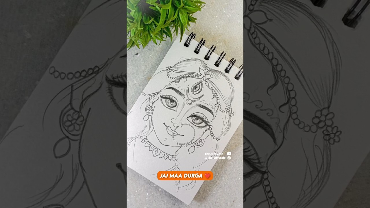 Cutest Maa Durga drawing😍🌸|| #shorts #durgapuja