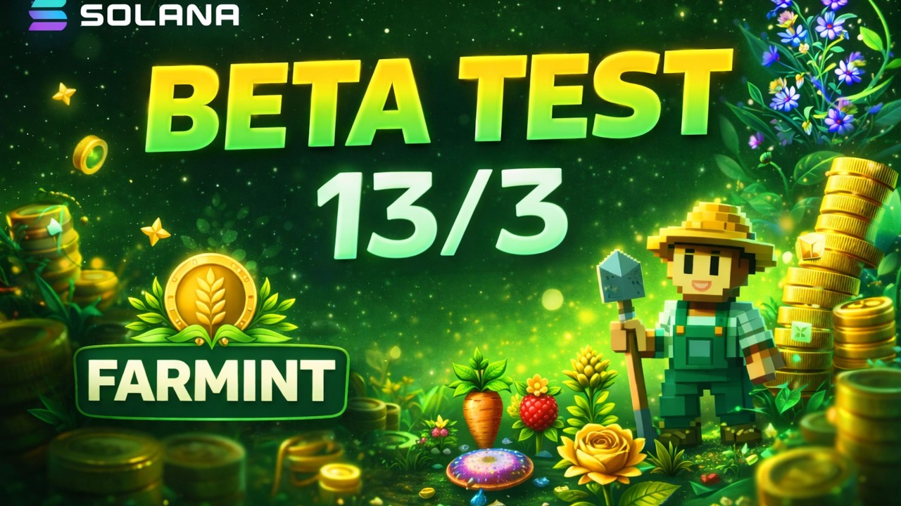 Farmint Beta Test Başlıyor | Solana Ağında Yeni Farming Oyunu ( 10 -13 Mart )