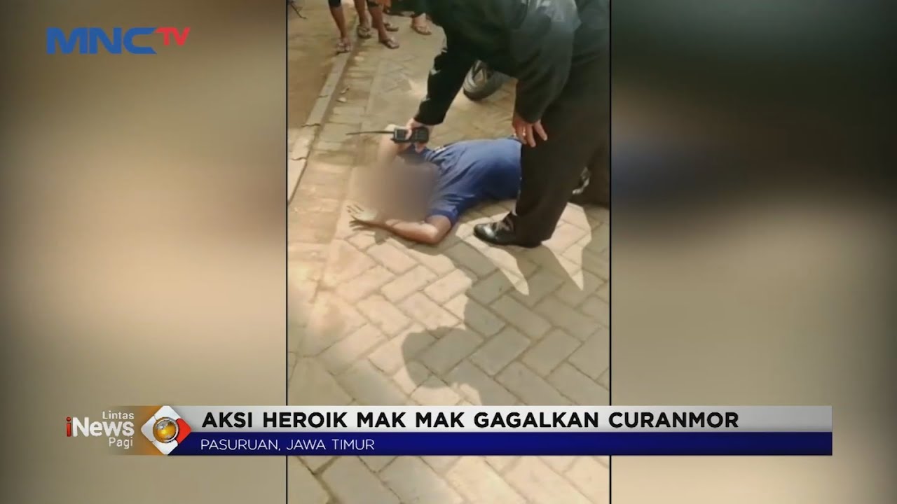Aksi Heroik Emak-emak Gendong Anak Gagalkan Curanmor di Pasuruan 