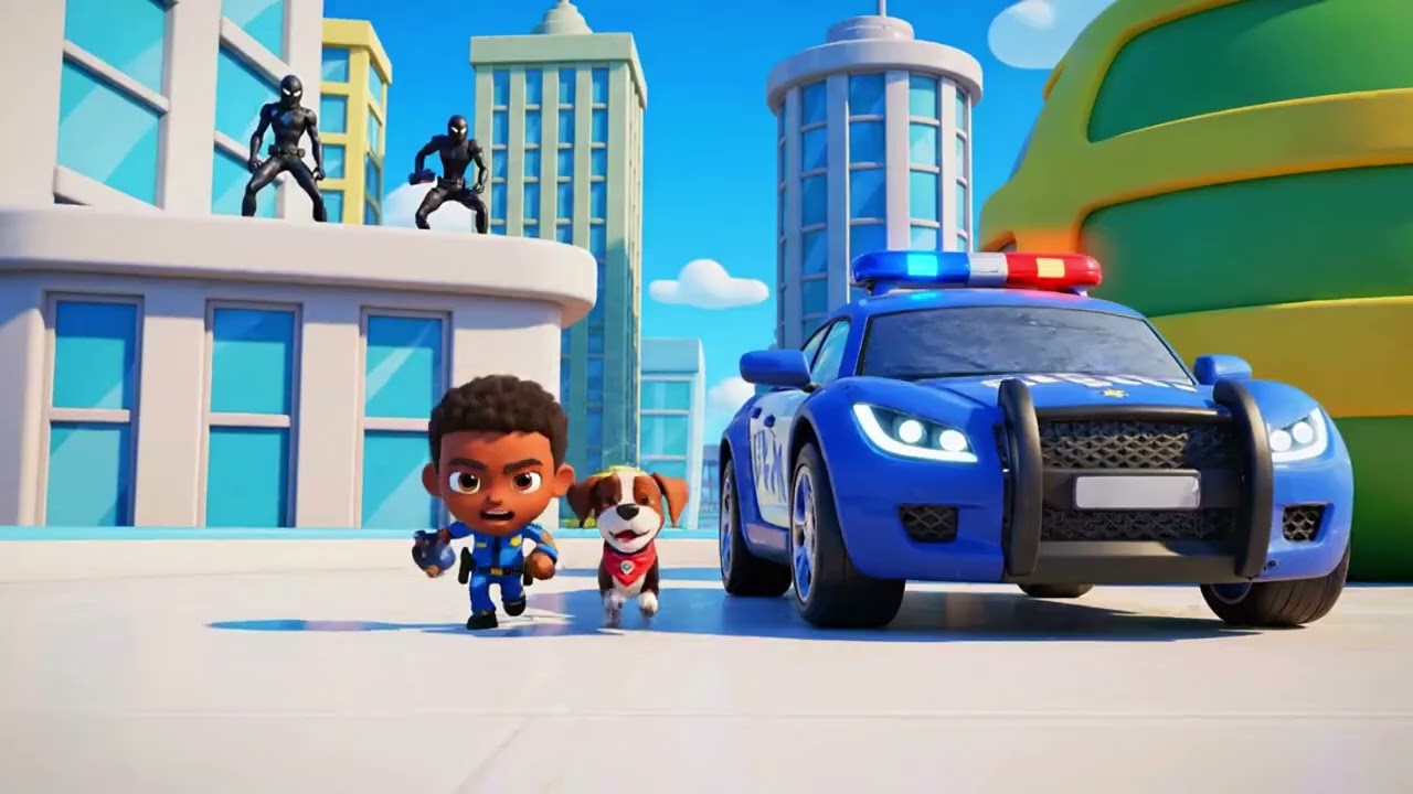 Police Car Song for Toddlers | The Wheels on the Police Car