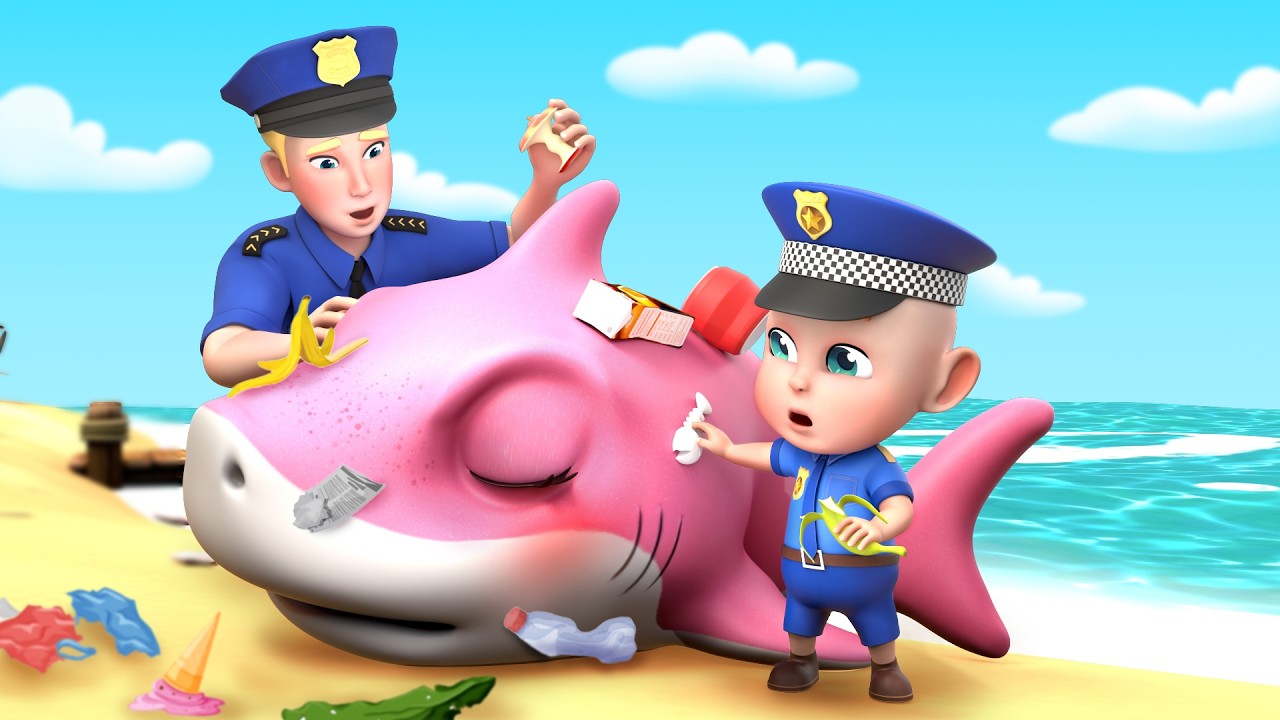 Police Come to Save Baby Shark👮&zwj;♂️👶| Police Rescue Team | Rosoo Nursery Rhymes