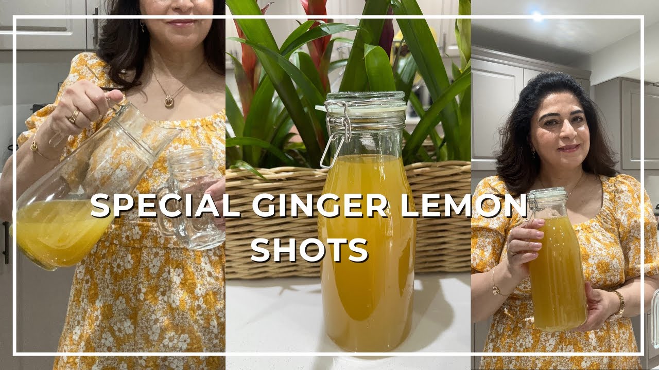 Ginger Lemon Immunity Shot 🧡 | Easy Homemade Recipe With Health Benefits For Digestion & Energy