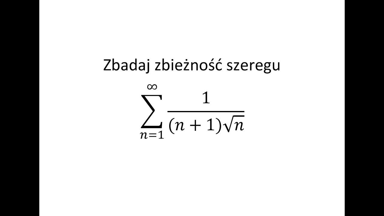 Zbadaj zbieżność szeregu - kryterium całkowe