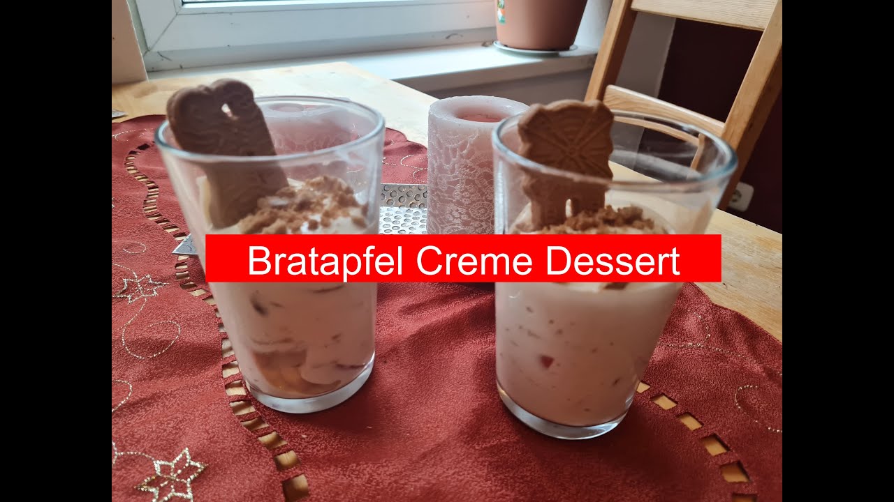 Bratapfel Creme Dessert / Leckeres Winterdessert / kalorien- und zuckerarm