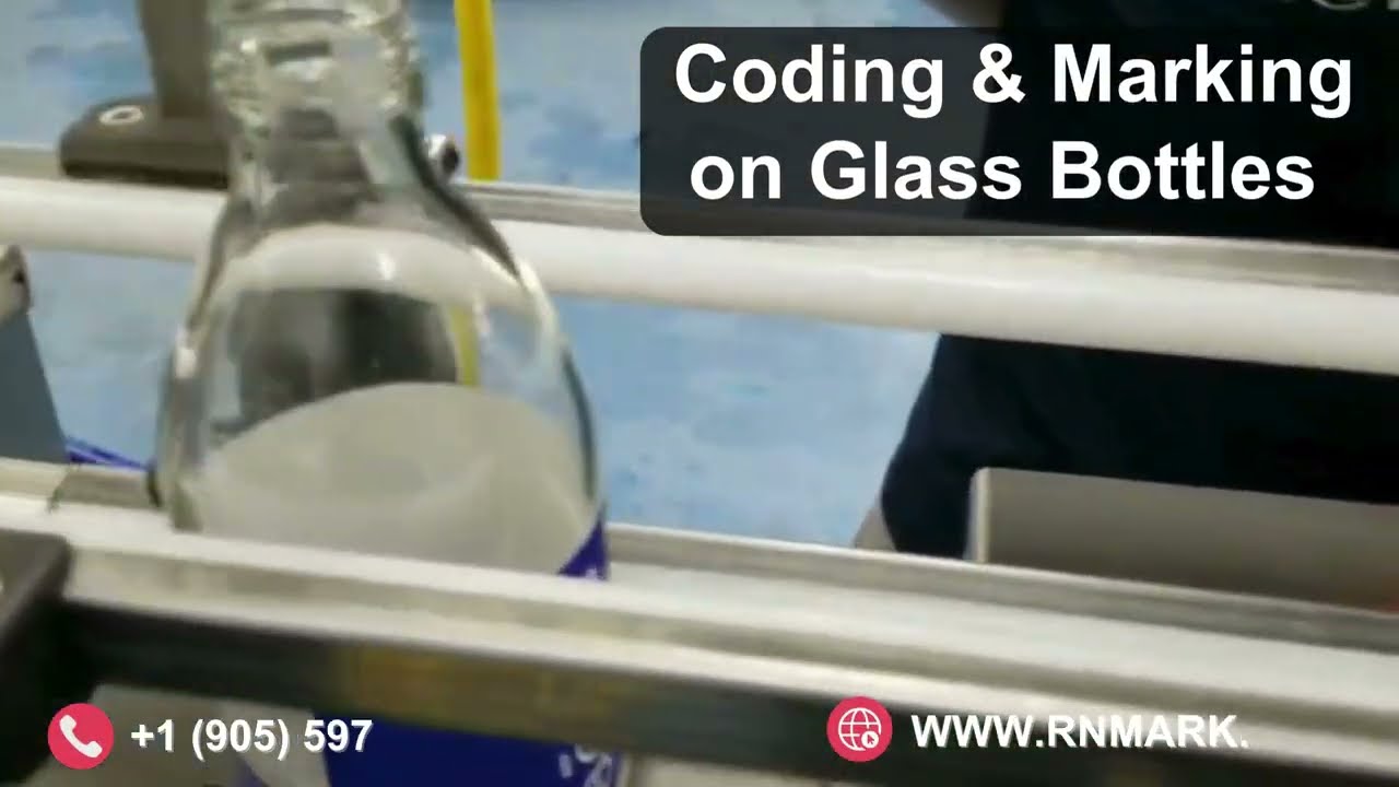 Industrial Glass Bottle Coding | RNJet 100 Piezo Inkjet Printer | CIJ Alternative