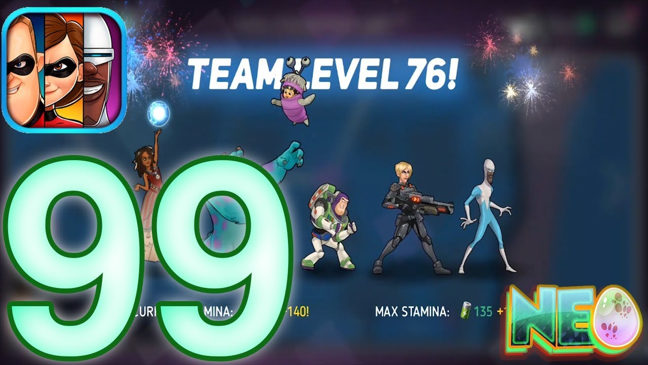 Disney Heroes Battle Mode: Gameplay Walkthrough Part 99 - Team Level 76! (iOS, Android)