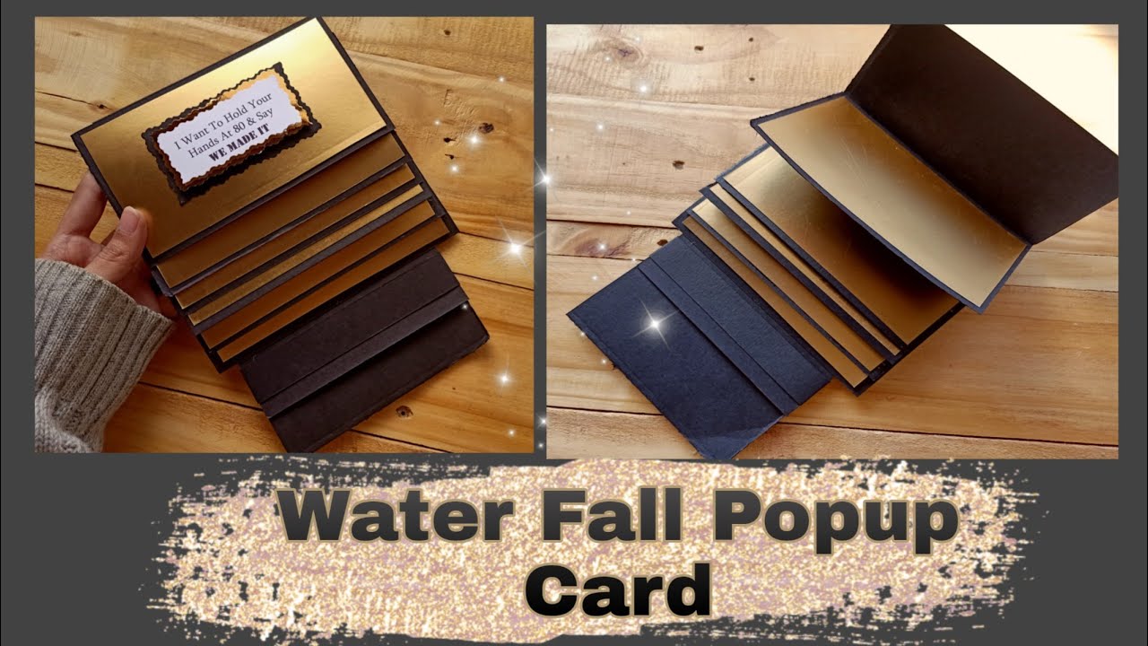 Waterfall Popup Card || Scrapbook || Card Making