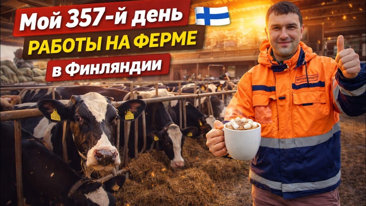 Перед Новым Годом — опять ферма 😱 357-й Рабочий день на Ферме в Финляндии