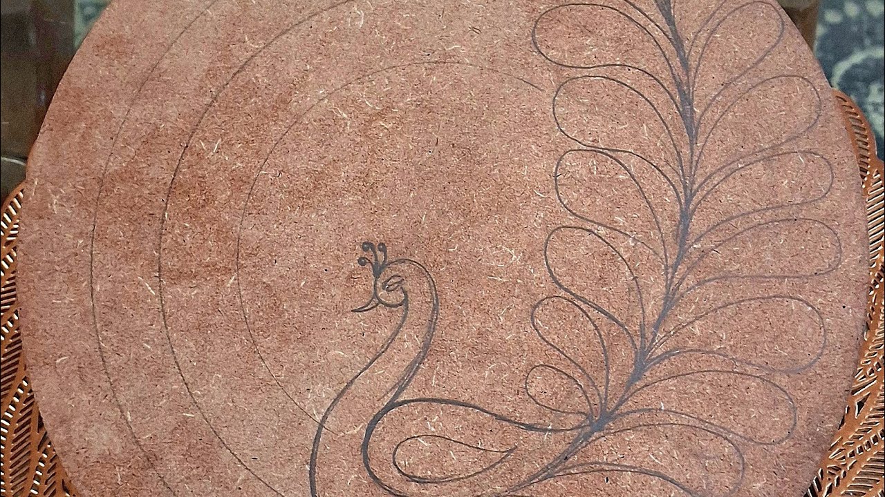 How to draw on Mdf for lippanart ✏️✍️|| Lets Create 🦚 lippanart 🤩🧿