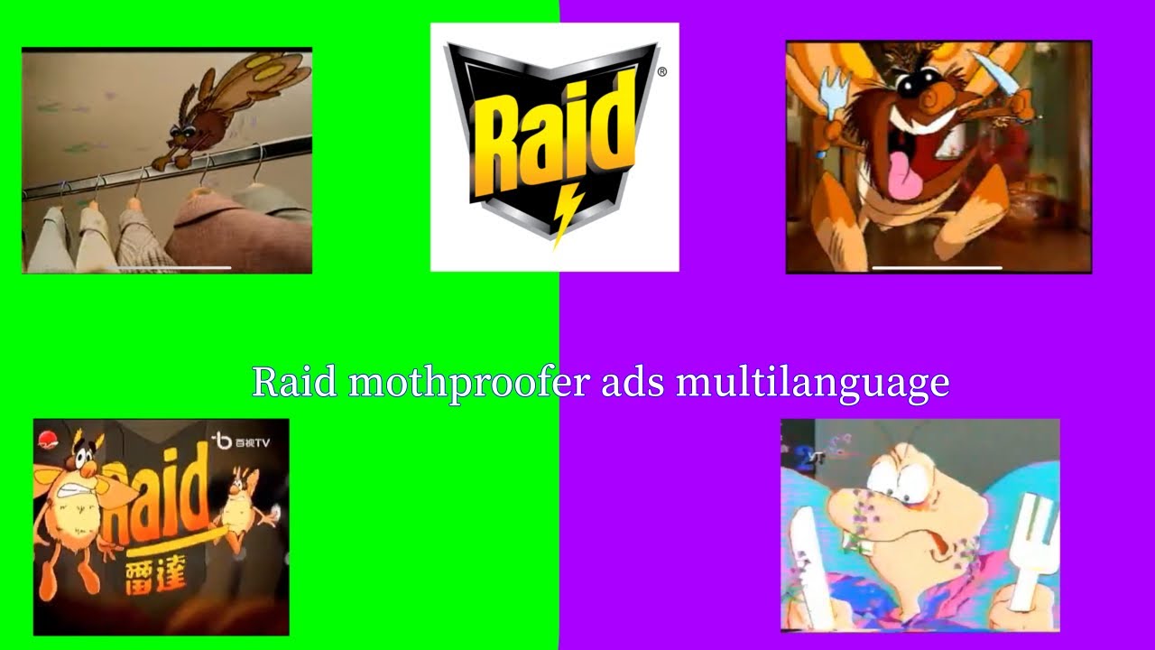 Raid Mothproofer Ads Multilanguage