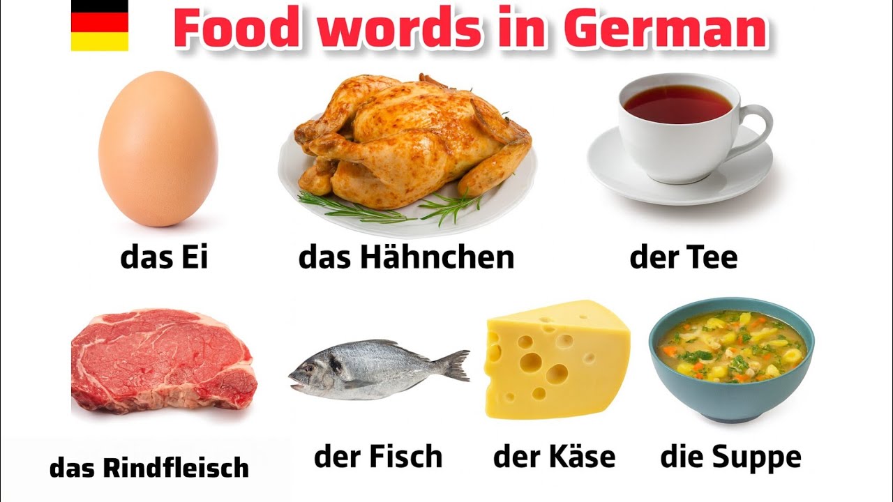 Food words in German  with simple example sentence || German learning 