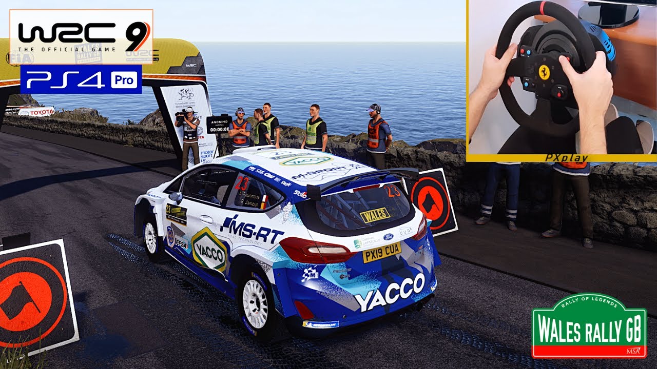 WRC 9 PS4 PRO - Ford Fiesta R5 MK2 at Wales Rally (w/steering wheel) | Thrustmaster T300