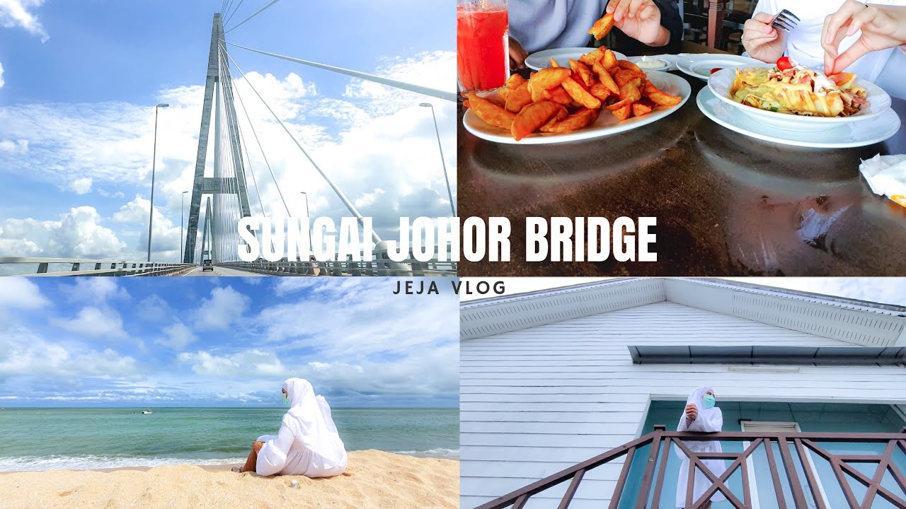 travel 002 : spending time with my girls 👧 Sungai Johor Bridge 🌉 Lotus Desaru Beach ⛱