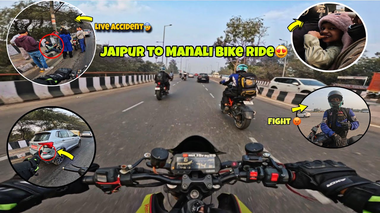 Jaipur Se Manali Bike Ride 😰 | Raaste Mein Ye Kya Ho Gaya? | Day 2 