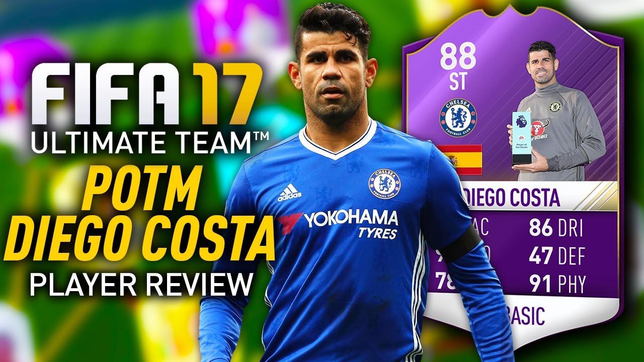 FIFA 17 PL POTM DIEGO COSTA (88) *BEASTLY* PLAYER REVIEW! FIFA 17 ULTIMATE TEAM!