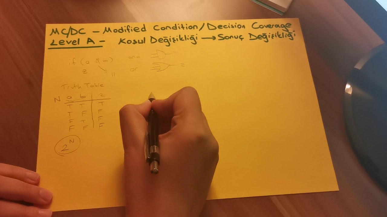 MC/DC Modified Condition/ Decision Coverage - Türkçe Anlatım - yazılım test