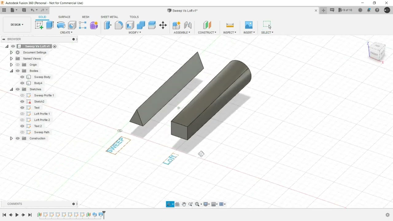 Sweep Vs Loft - Fusion 360