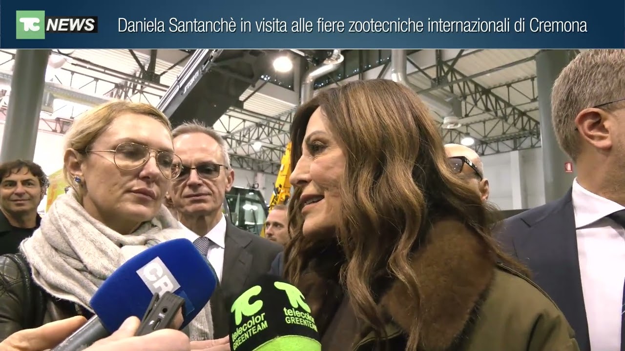 Daniela Santanchè in visita alle fiere zootecniche internazionali di Cremona