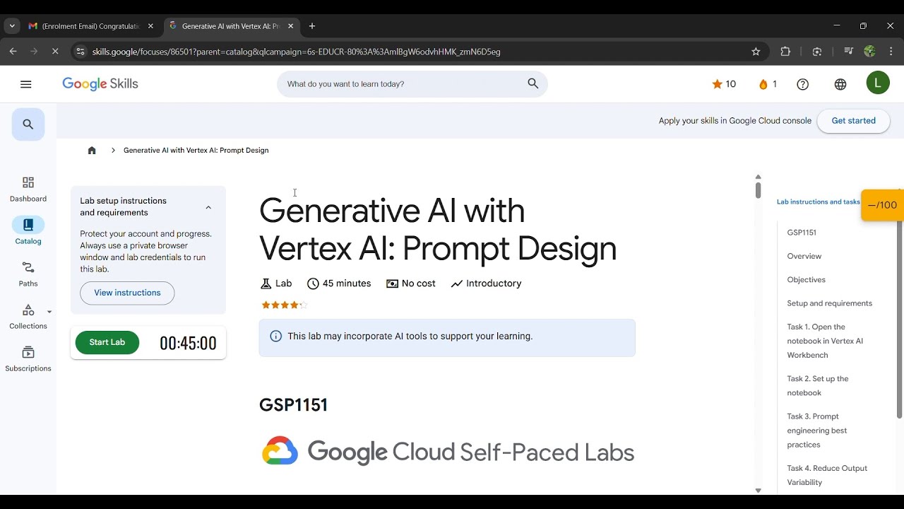 Генеративный ИИ с Vertex AI: проектирование по подсказкам | Пошаговое руководство по GSP1151 в Qw...