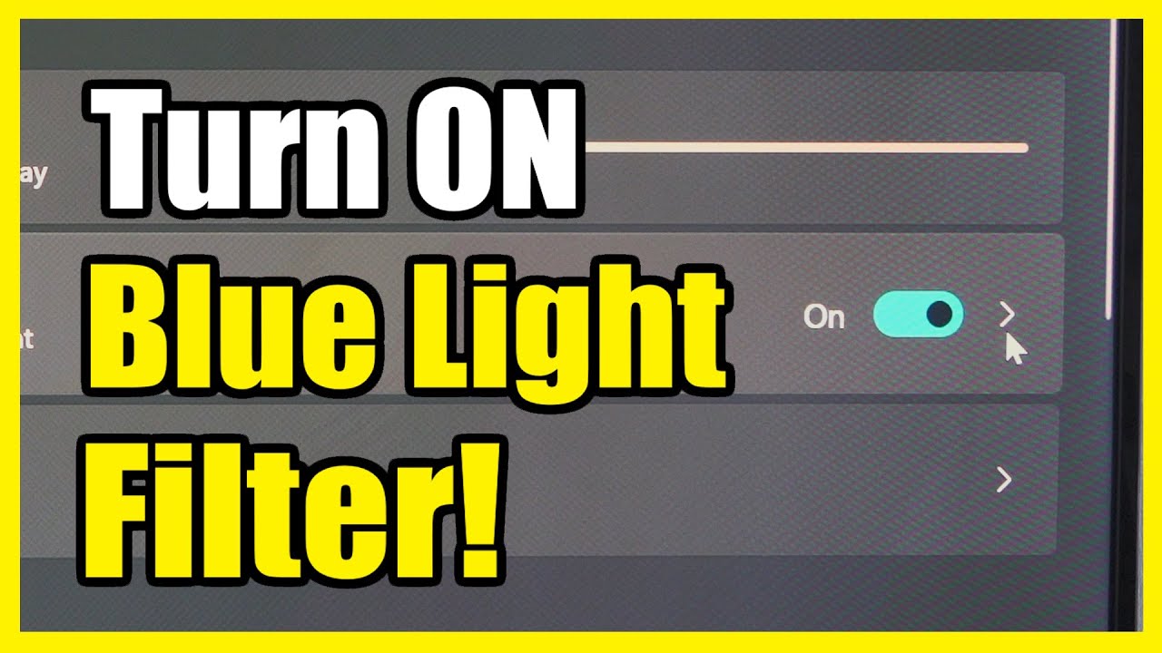 How to Turn On Blue light Filter for Eye Strain on Windows 11 PC (Settings Tutorial)