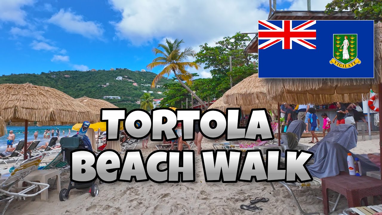 Walking Around Tortola, BVI Beach - 4K