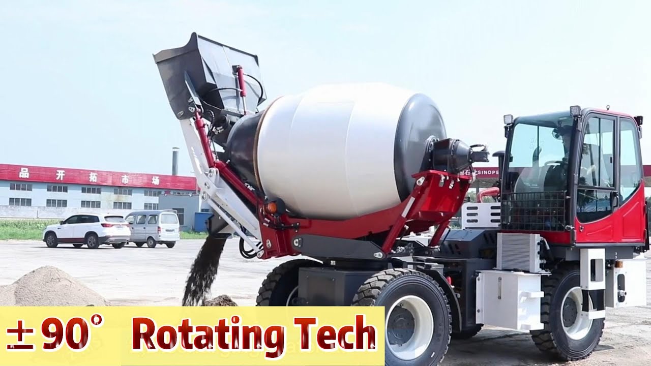 How does a self loading concrete mixer work? 👈