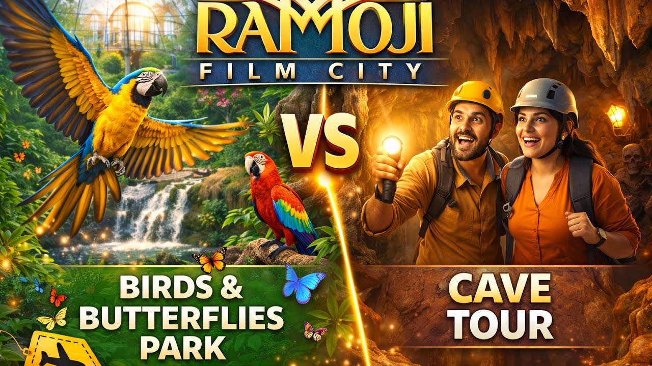 Birds and butterflies park tour: The Ramoji Film City Cave