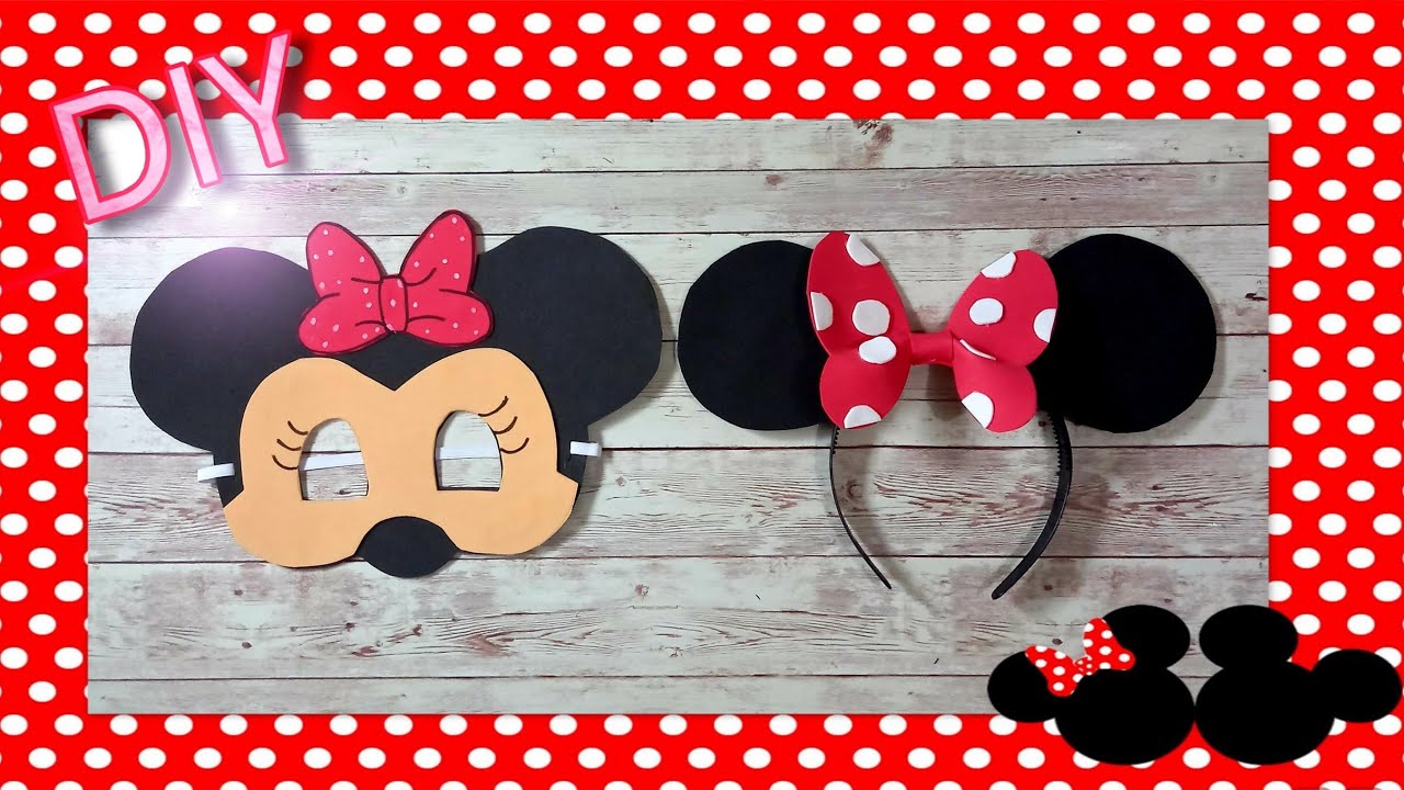 DIY: FANTASIA DA MINNIE | Máscara e Tiara | Inventa Ação