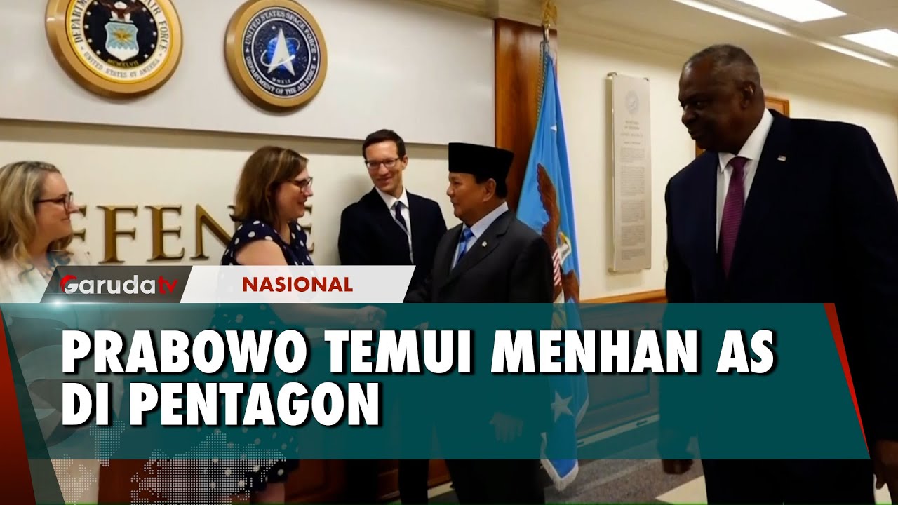 Prabowo Disambut Hangat Saat Tiba di Markas Bos Pentagon