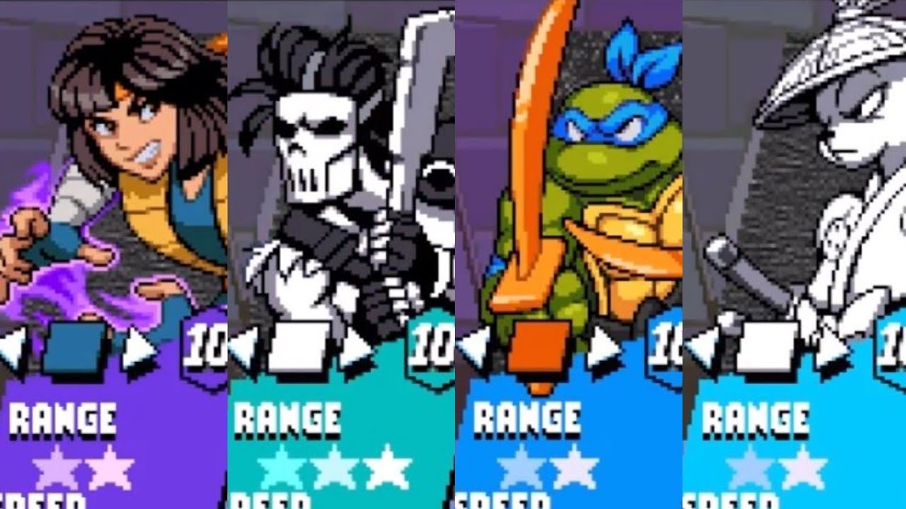 TMNT Shredder’s Revenge Dimension Shellshock(All Characters Unlockable Colors)