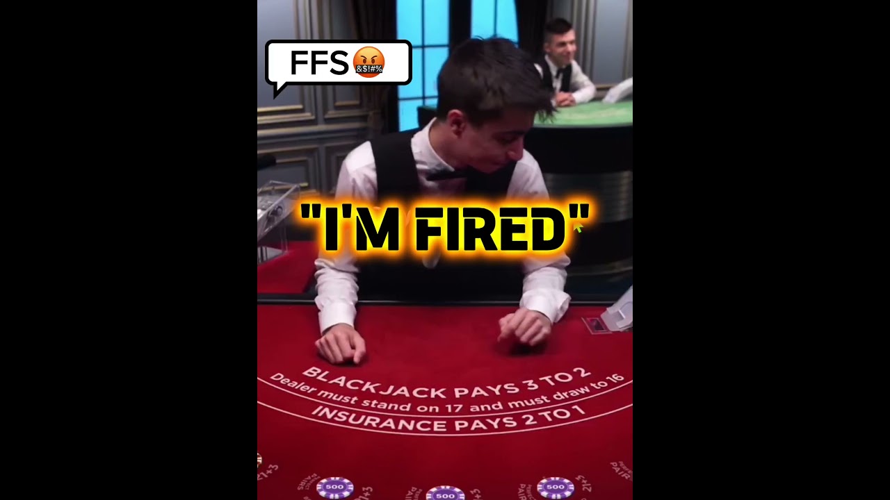 &ldquo;I&rsquo;m gonna be fired&rdquo;🤬 Dealer Rage!!! #blackjack #online