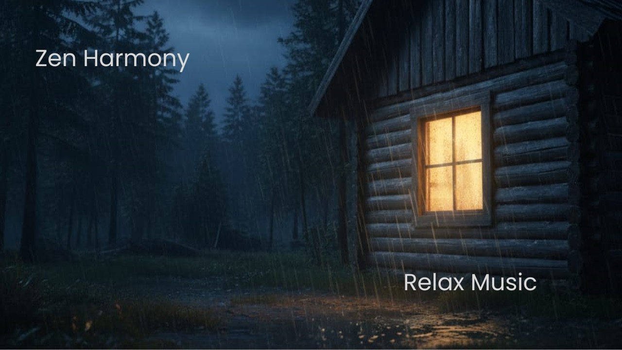 9 Horas Lluvia Relajante en Cabaña 🌧️ Música Zen para Dormir Profundo (Adiós Insomnio)