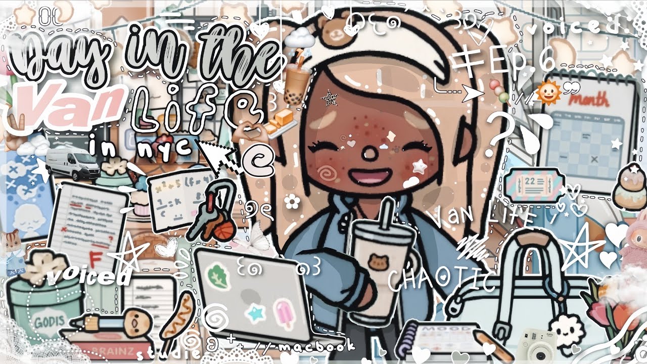 𐔌Day in My *VAN* Life 🎓🚐🦆||VOICED🎙|| Toca Boca Life World Roleplay ✌🏼🌷🥯