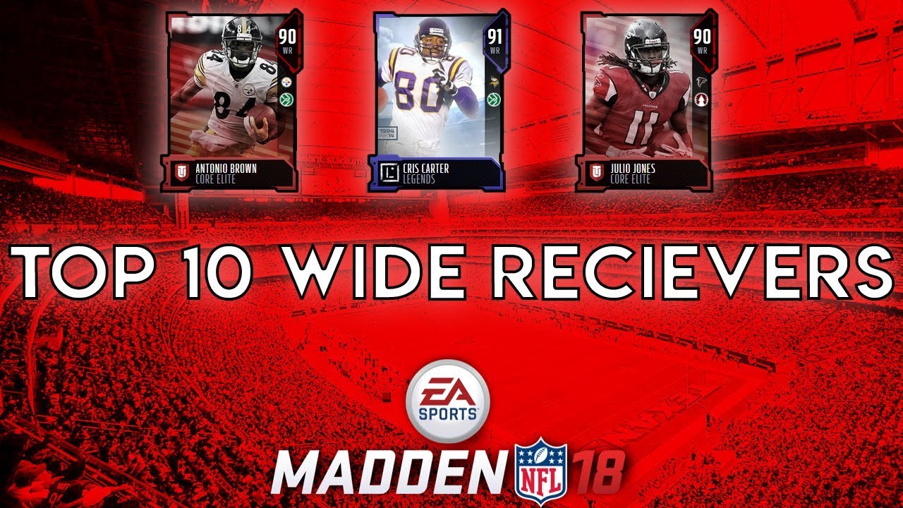 TOP 10 WR's IN MUT 18! | Madden 18 Ultimate Team