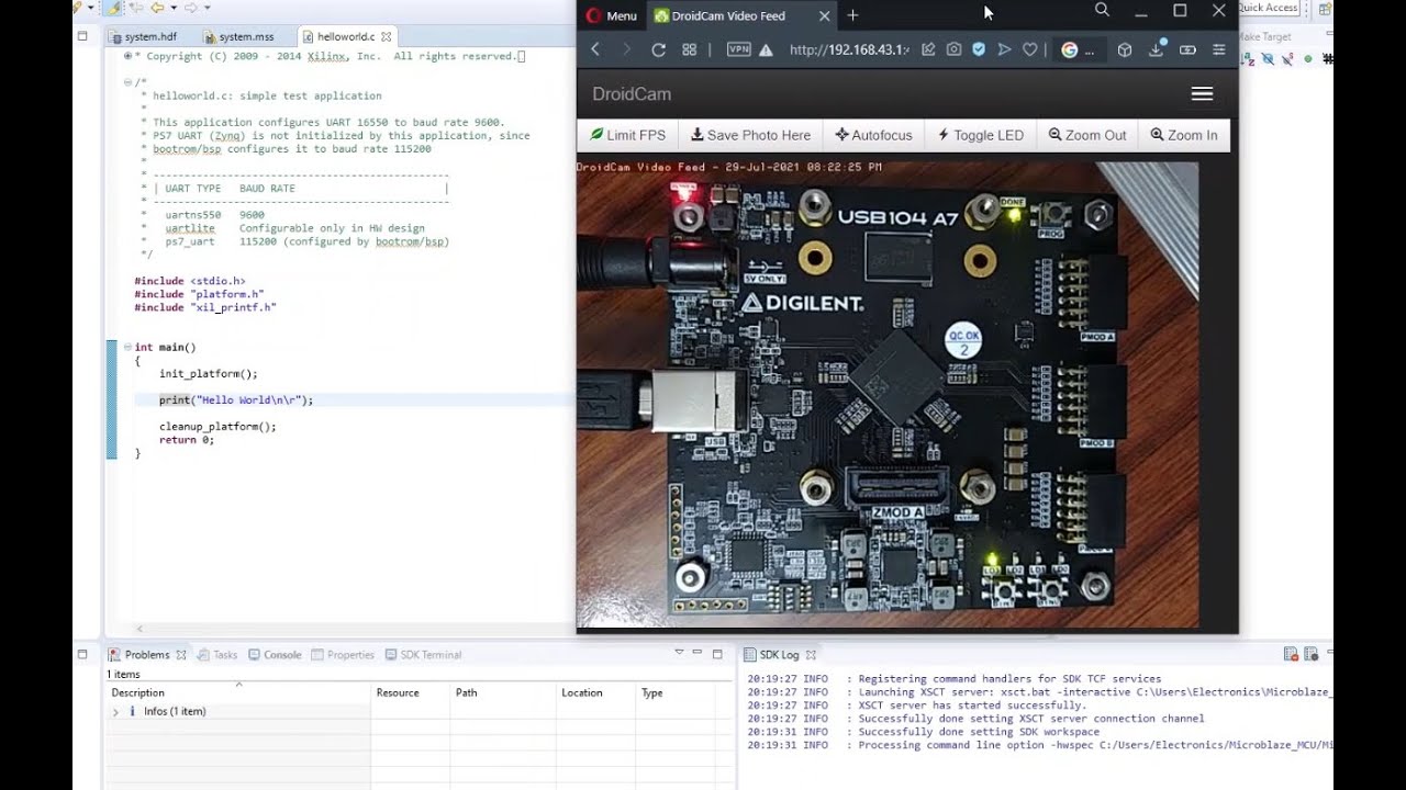 Getting Started with MicroBlaze - Creating Block Design on Vivado and Programming with Xilinx SDK