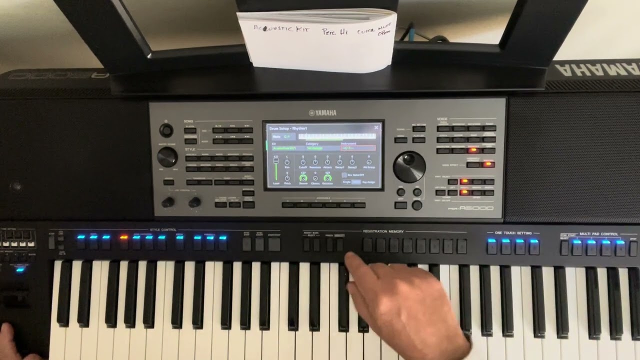 إزاى تدخل آله من Drum Kit مختلف على Style مافيهوش الآله دى… Yamaha A5000