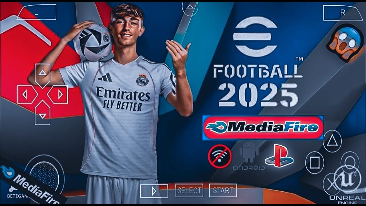 تحميل بيس 2025 للأندرويد | PES 2025 ISO لمحاكي PPSSPP + شرح التثبيت واستعراض اللعبة بدون نت