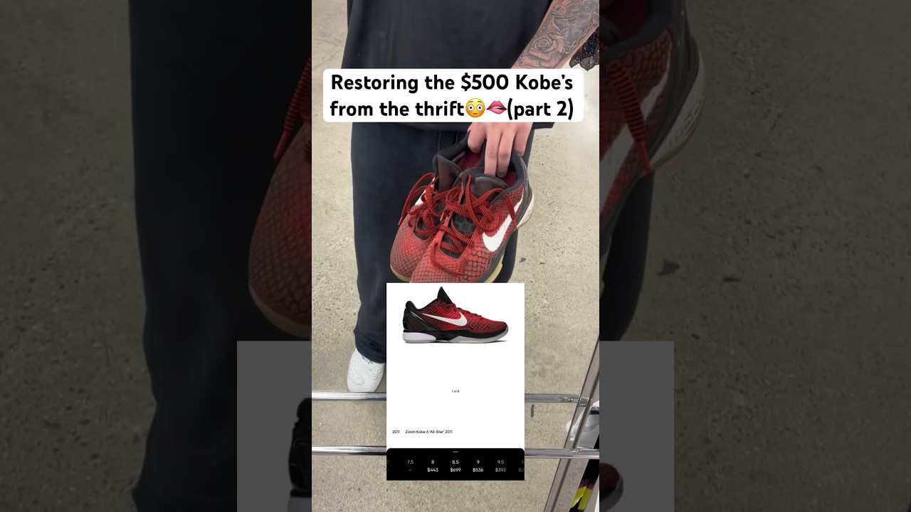 ВОССТАНОВЛЕНИЕ КОБЕ ЗА 500 ДОЛЛАРОВ, КОТОРЫЕ Я НАШЕЛ В КОМИССИИ🫣😳 #обувь #кроссовки
