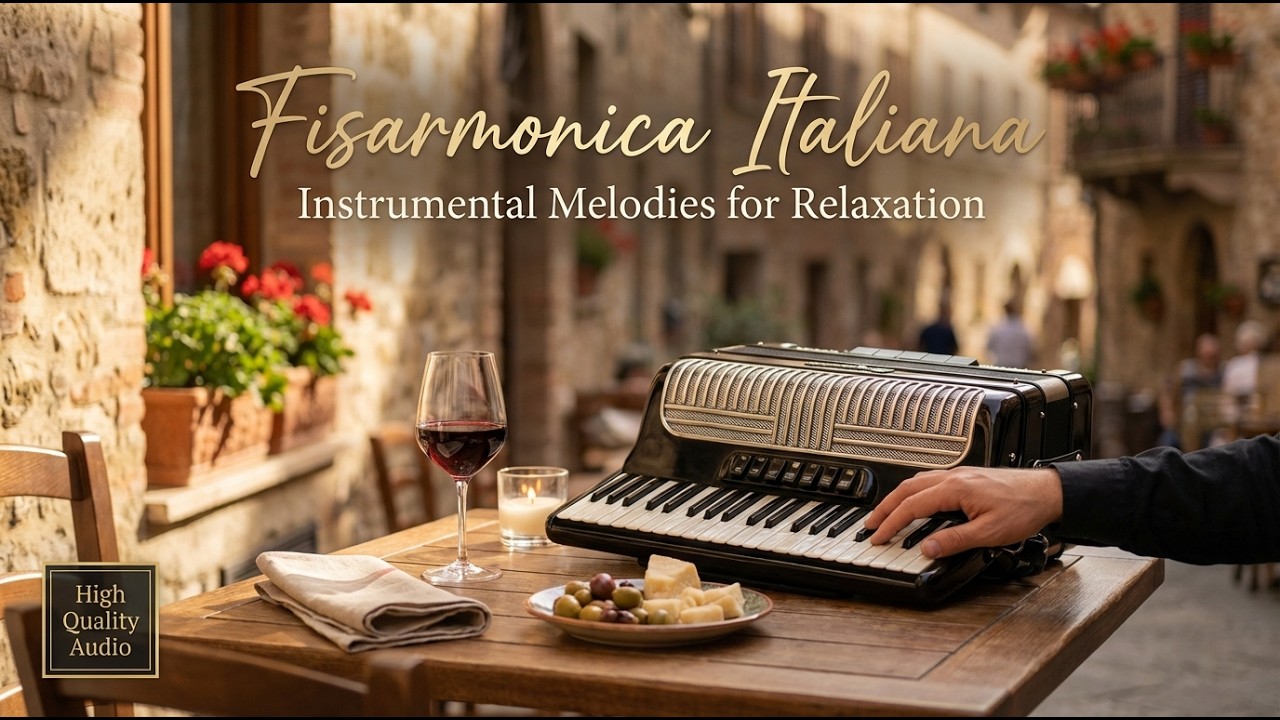🎶 Italian Vibes & Accordion Music 🎶 1+ Hours Relaxing Italy Coast & Lake Como Ambience 4k