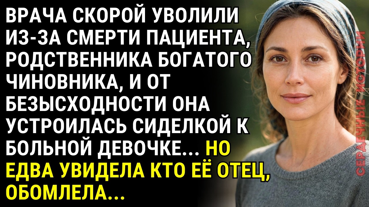 Уволенная ВРАЧ от безысходности устроилась к БОЛЬНОЙ девочке... Но едва увидела её отца...