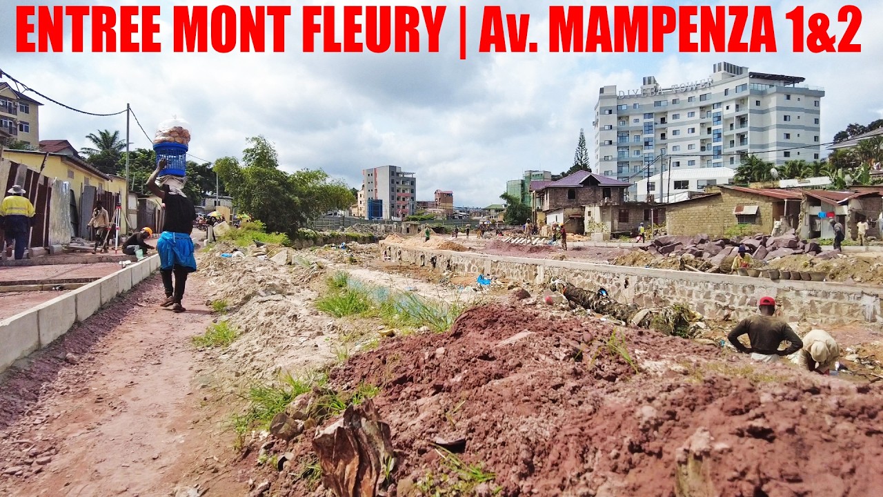 Evolution TRAVAUX ENTREE MONT FLEURY | Av. MAMPENZA 1&2 | JOLI PARC - NGALIEMA | Kinshasa-Rdc