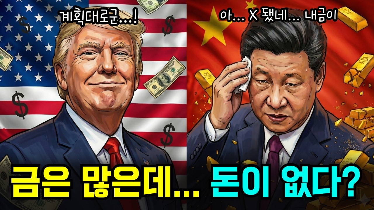 트럼프는 왜 '5년'동안 금값을 올렸을까? 중국의 숨통을 끊어버린 '골드 트랩'의 잔혹한 설계 | 미국국채,스테이블코인