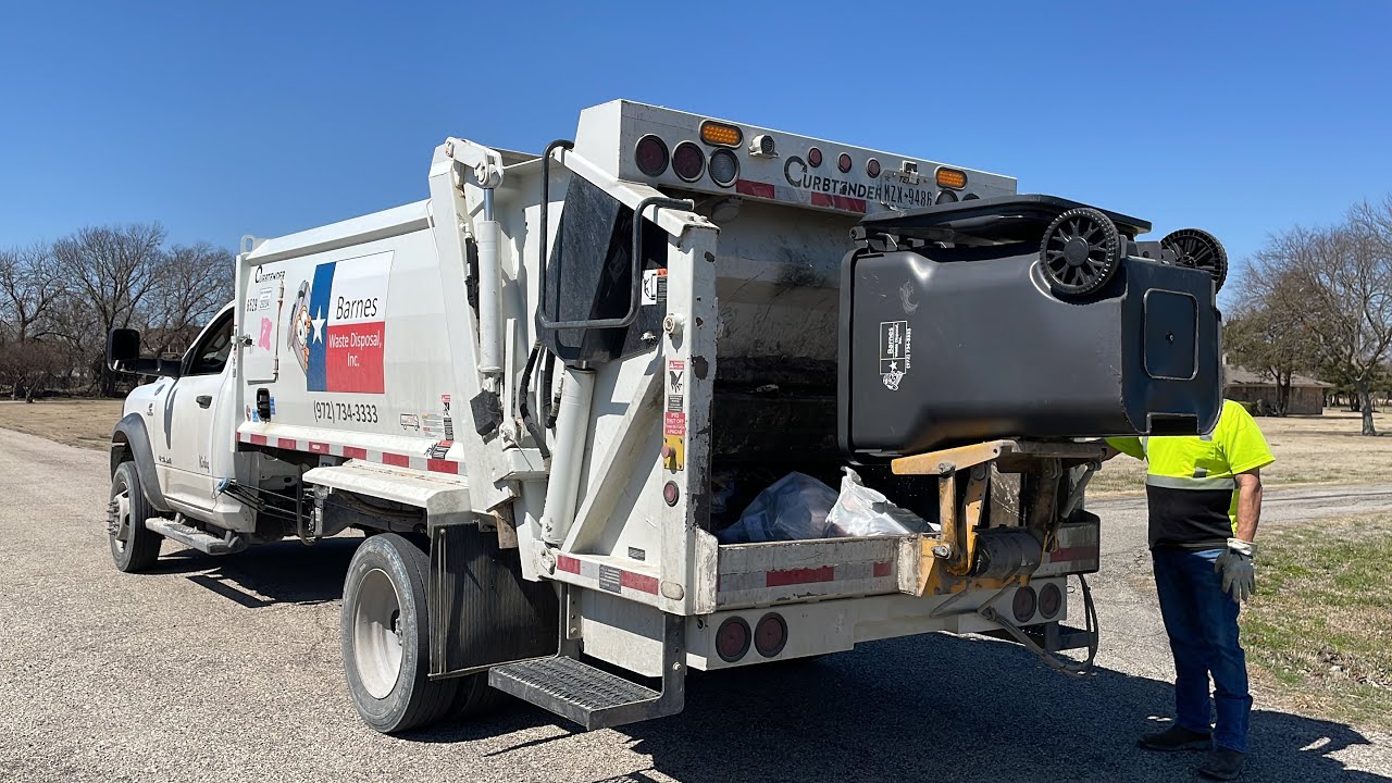 Barnes Waste Disposal: Ram 5500 Curbtender Quantum Garbage Truck!