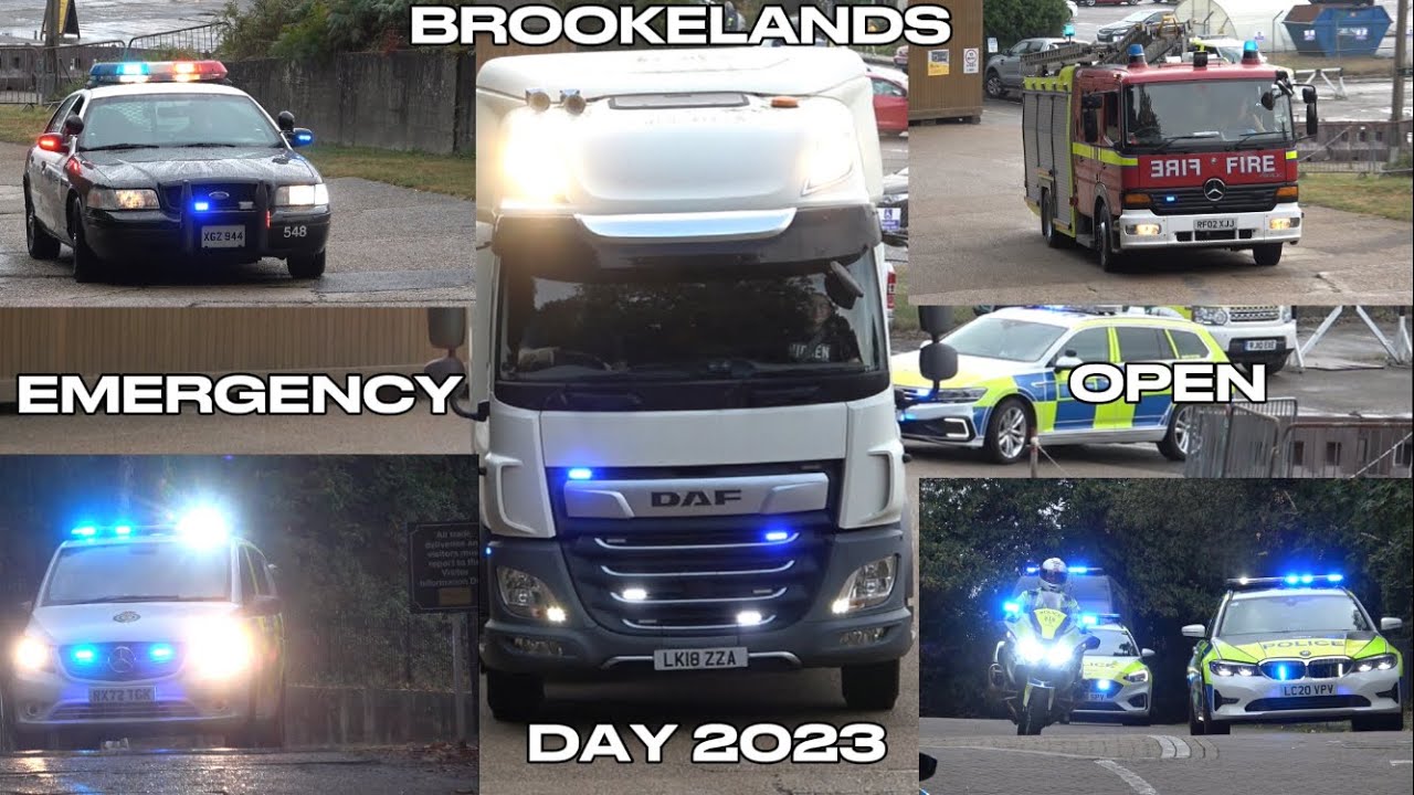 Brooklands Emergency Open Day 2023 EV vehicles entering & leaving!